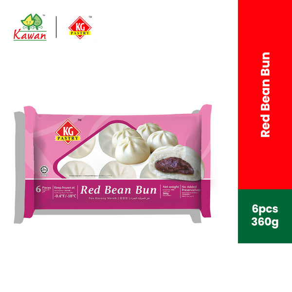 KG PASTRY Red Bean Bun (Pau) (6 pcs - 360g)